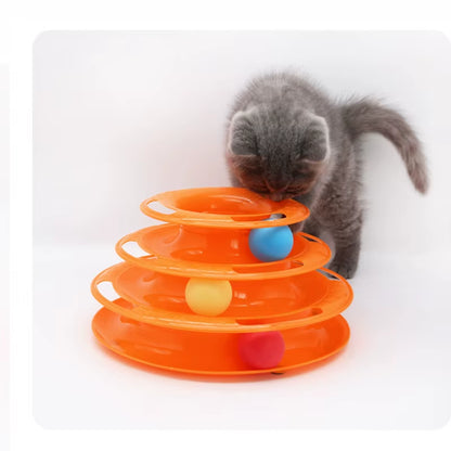 Cat Rotary Table Self Hi Tower Toy Three or Four Layer Multi Style Selection Puzzle Track Pets Training Supplies Accessories