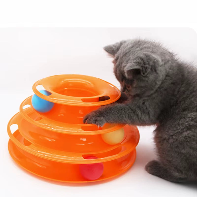 Cat Rotary Table Self Hi Tower Toy Three or Four Layer Multi Style Selection Puzzle Track Pets Training Supplies Accessories