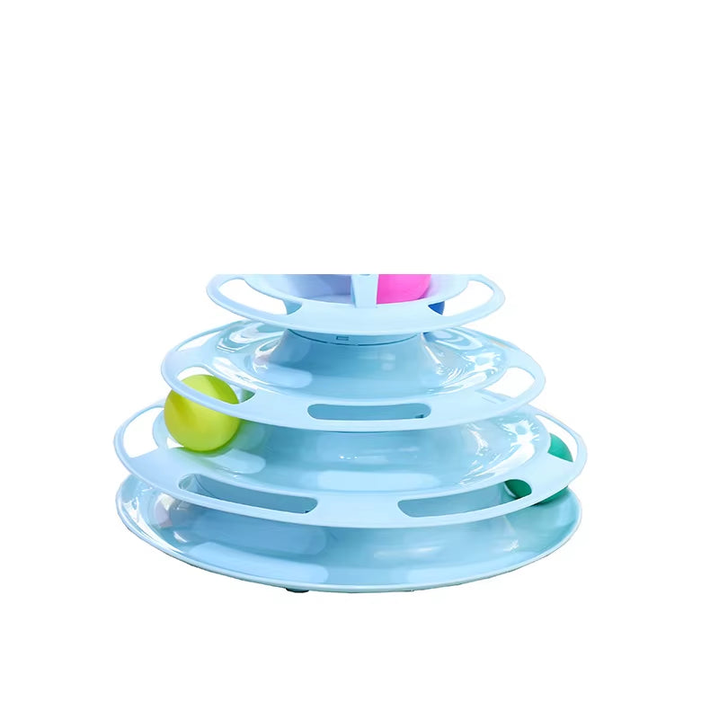 Cat Rotary Table Self Hi Tower Toy Three or Four Layer Multi Style Selection Puzzle Track Pets Training Supplies Accessories