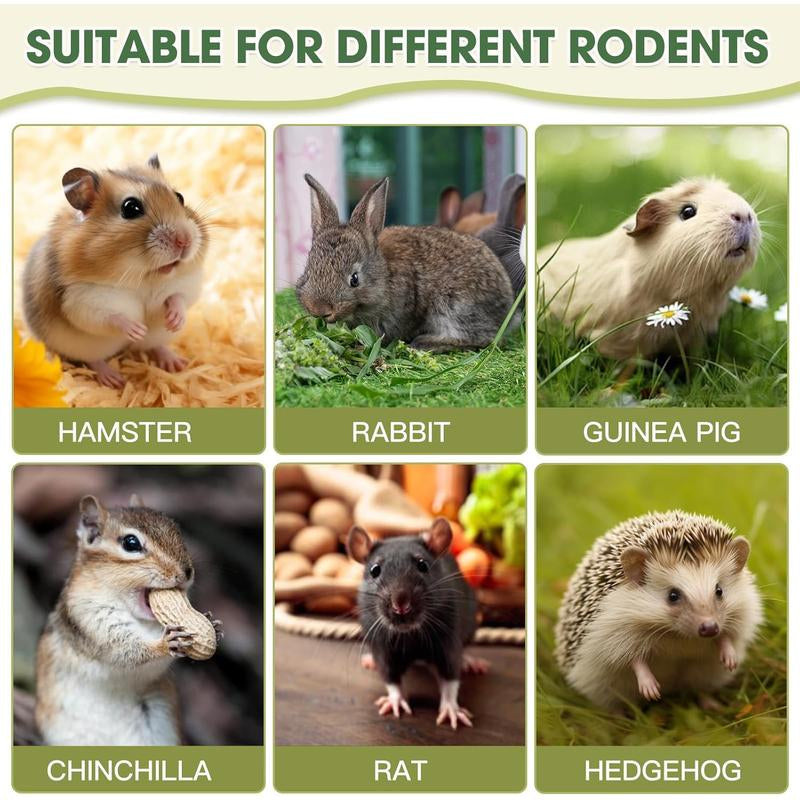 Jorewood Rabbit Chew Toys, Natural Reed Grass Hanging Basket Chews, Woven Bunny Chewing Timothy Cake Wood Treats for Small Pets